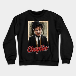 Charlie Chaplin Inspired Design Crewneck Sweatshirt